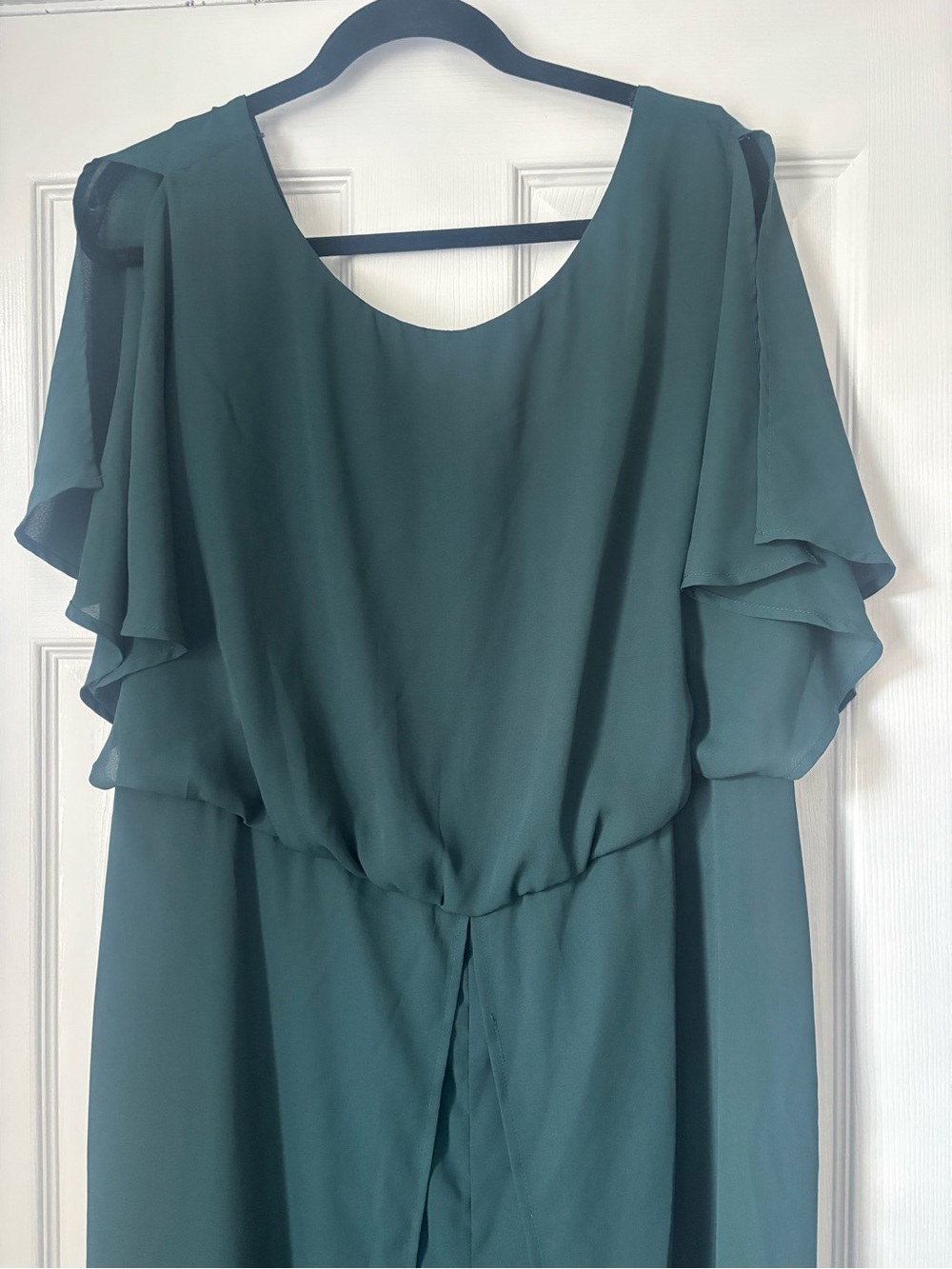 Forever 21 Dark Green High low romper with Ruffle Sleeves - Picture 2 of 4